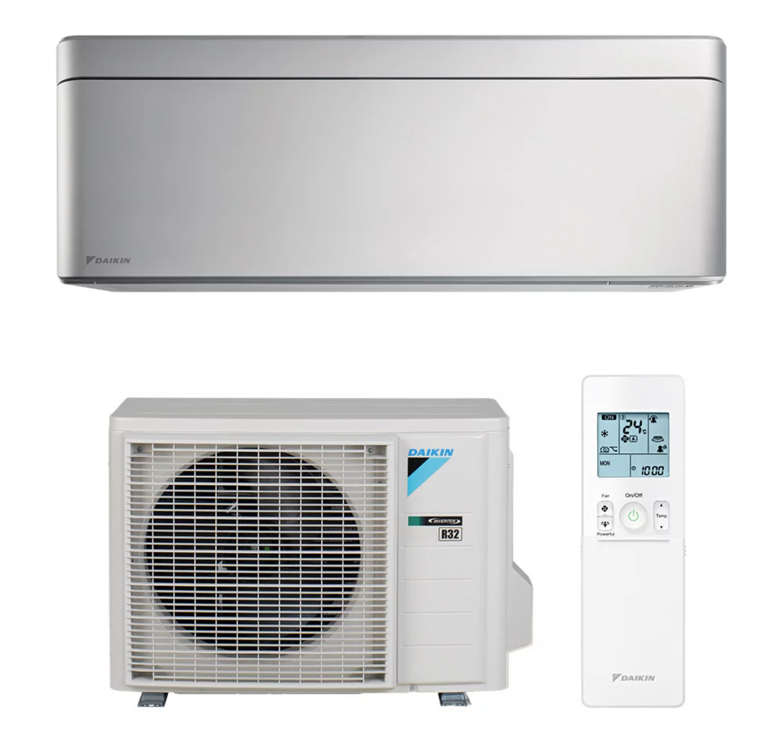 Кондиционер DAIKIN Inverter STYLISH FTXA35BS+RXA35A серебряный A++