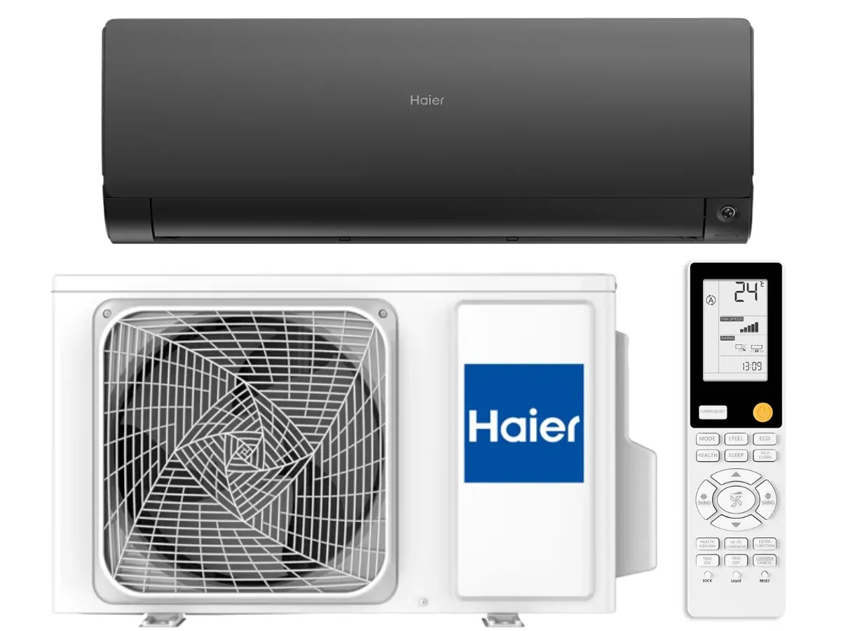 Кондиционер HAIER FLEXIS Plus DC Inverter R32 Super Match 12000BTU  (чёрный матовый)